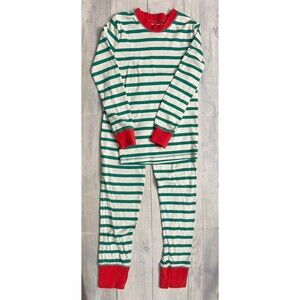 Mini Boden Christmas Stripe Boy 2-Piece Christmas Pajamas (PJs), Size Year 8
